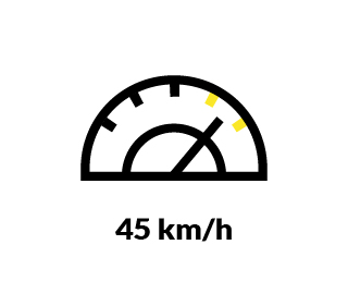 Prędkość do 45 km/h
